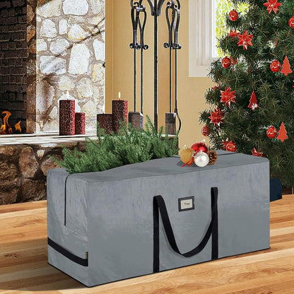 2-Pack Christmas Tree Storage Bag, Heavy Duty Extra Large Artificial Christmas Tree Bag with Reinforced Handles and Dual Zippers Wide Opening-165x38x76cm