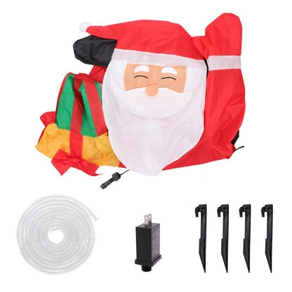 4.92ft Christmas Inflatable Santa Outdoor Decoration Blow Up Yard Standing Santa with Built in LED for Holiday Party Xmas Yard Garden Lawn Decor