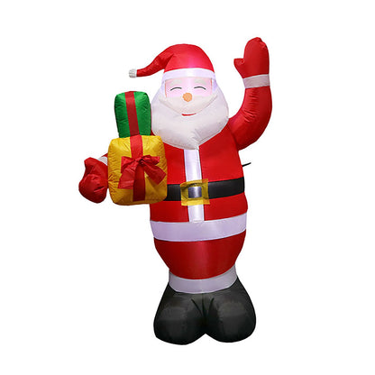 4.92ft Christmas Inflatable Santa Outdoor Decoration Blow Up Yard Standing Santa with Built in LED for Holiday Party Xmas Yard Garden Lawn Decor