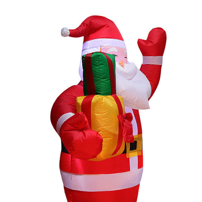4.92ft Christmas Inflatable Santa Outdoor Decoration Blow Up Yard Standing Santa with Built in LED for Holiday Party Xmas Yard Garden Lawn Decor