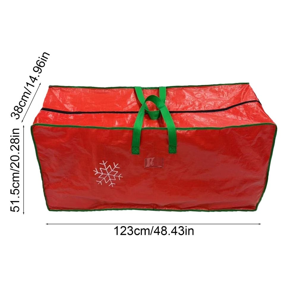 7ft Christmas Tree Storage Bag, Heavy Duty Extra Large Artificial Christmas Tree Bag with Reinforced Handles and Dual Zippers Wide Opening, Red