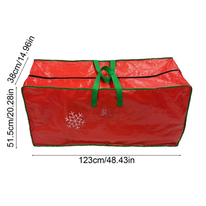7ft Christmas Tree Storage Bag, Heavy Duty Extra Large Artificial Christmas Tree Bag with Reinforced Handles and Dual Zippers Wide Opening, Red