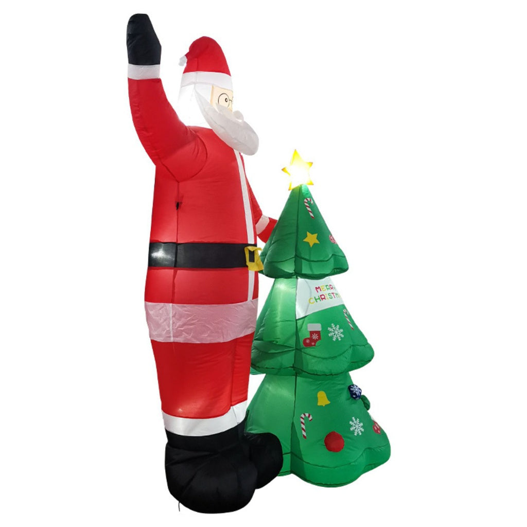 Festiss 2.5m Santa and Christmas Tree Christmas Inflatable with LED