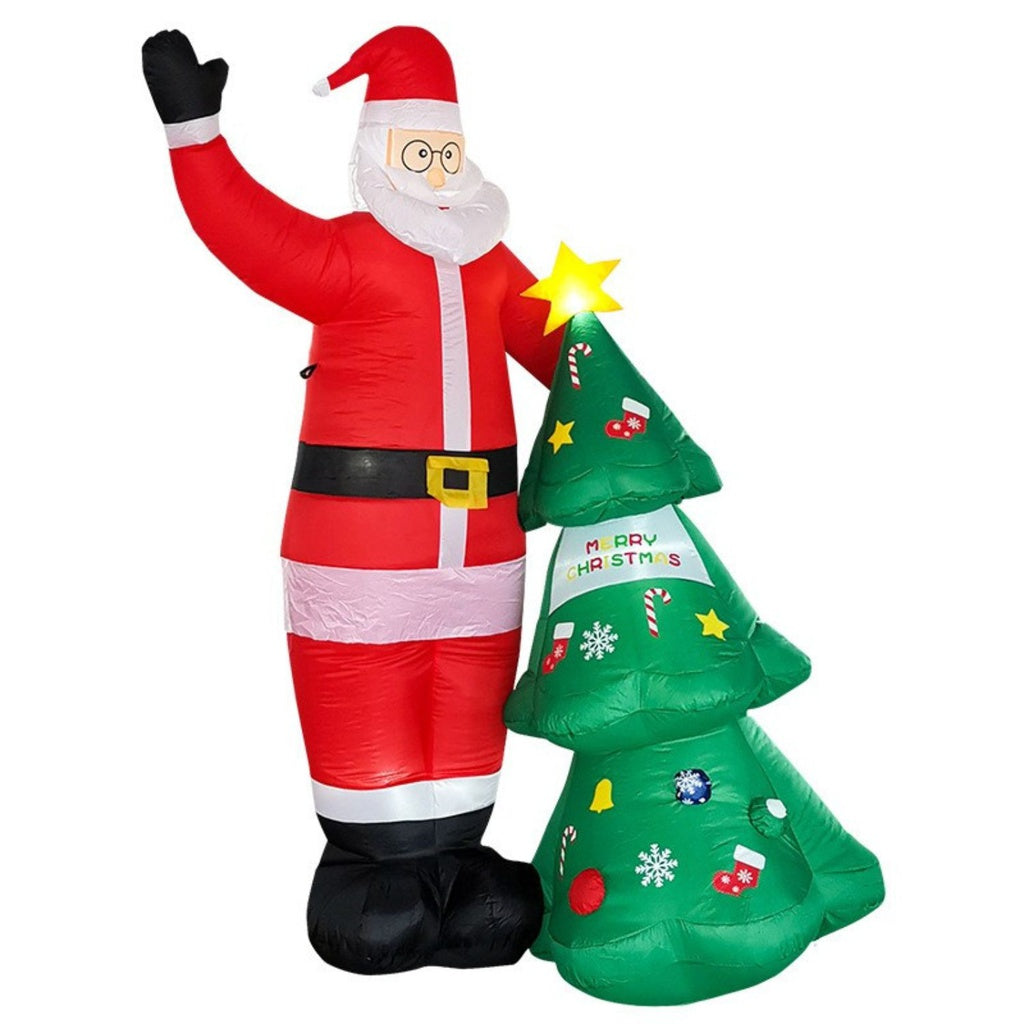 Festiss 2.5m Santa and Christmas Tree Christmas Inflatable with LED