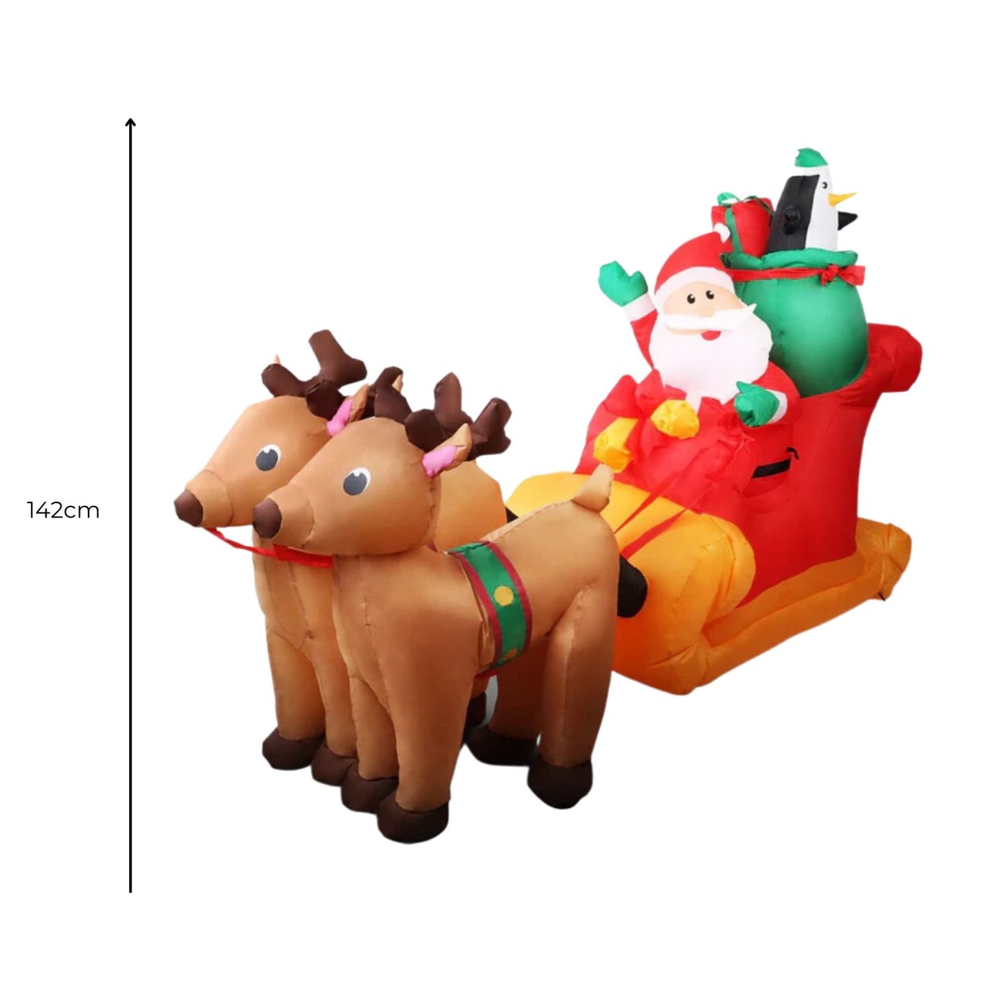 Santa Reindeer Christmas Inflatable