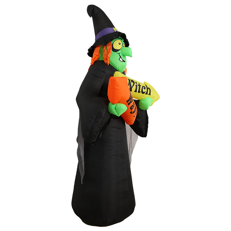 Festiss 2.4m Witch Way Halloween Inflatable with LED