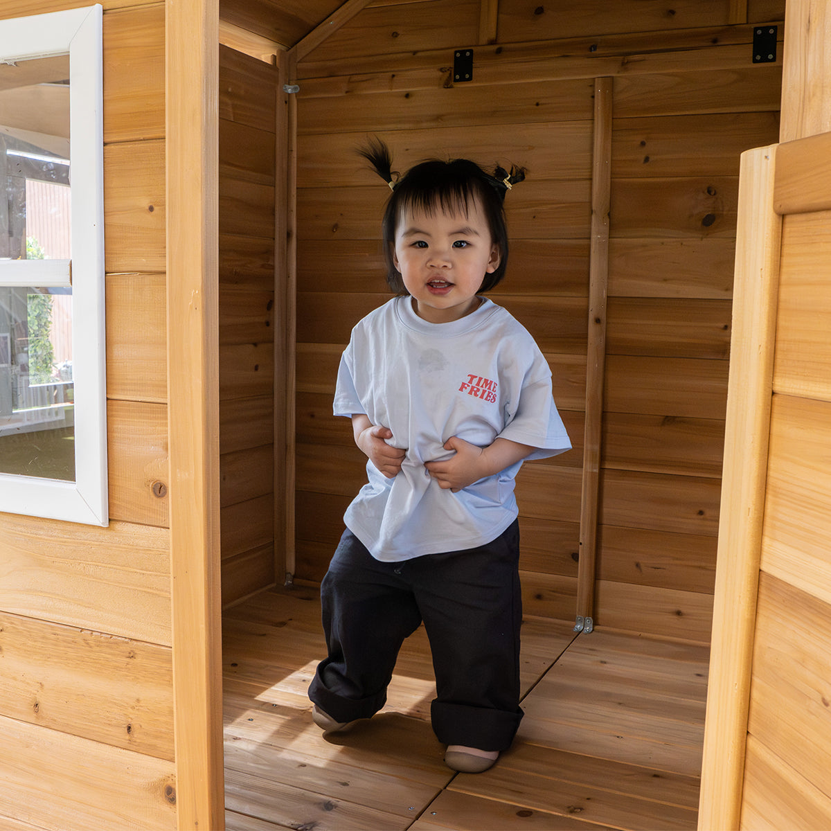 Lifespan Kids Archie Cubby House (Elevated) with 1.8m Slide (Green)