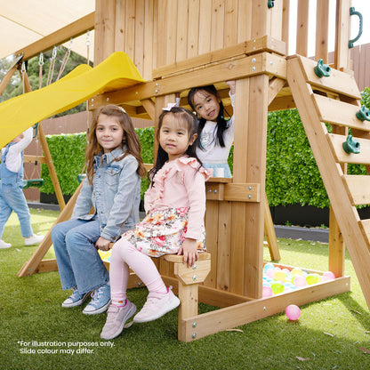 Lifespan Kids Carindale Swing Set & Play Centre with 2.2m Slide (Pastel Blue)