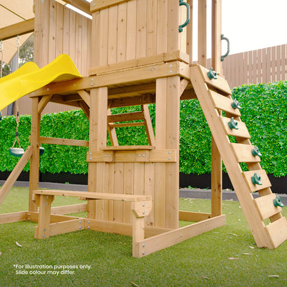 Lifespan Kids Carindale Swing Set & Play Centre with 2.2m Slide (Pastel Blue)