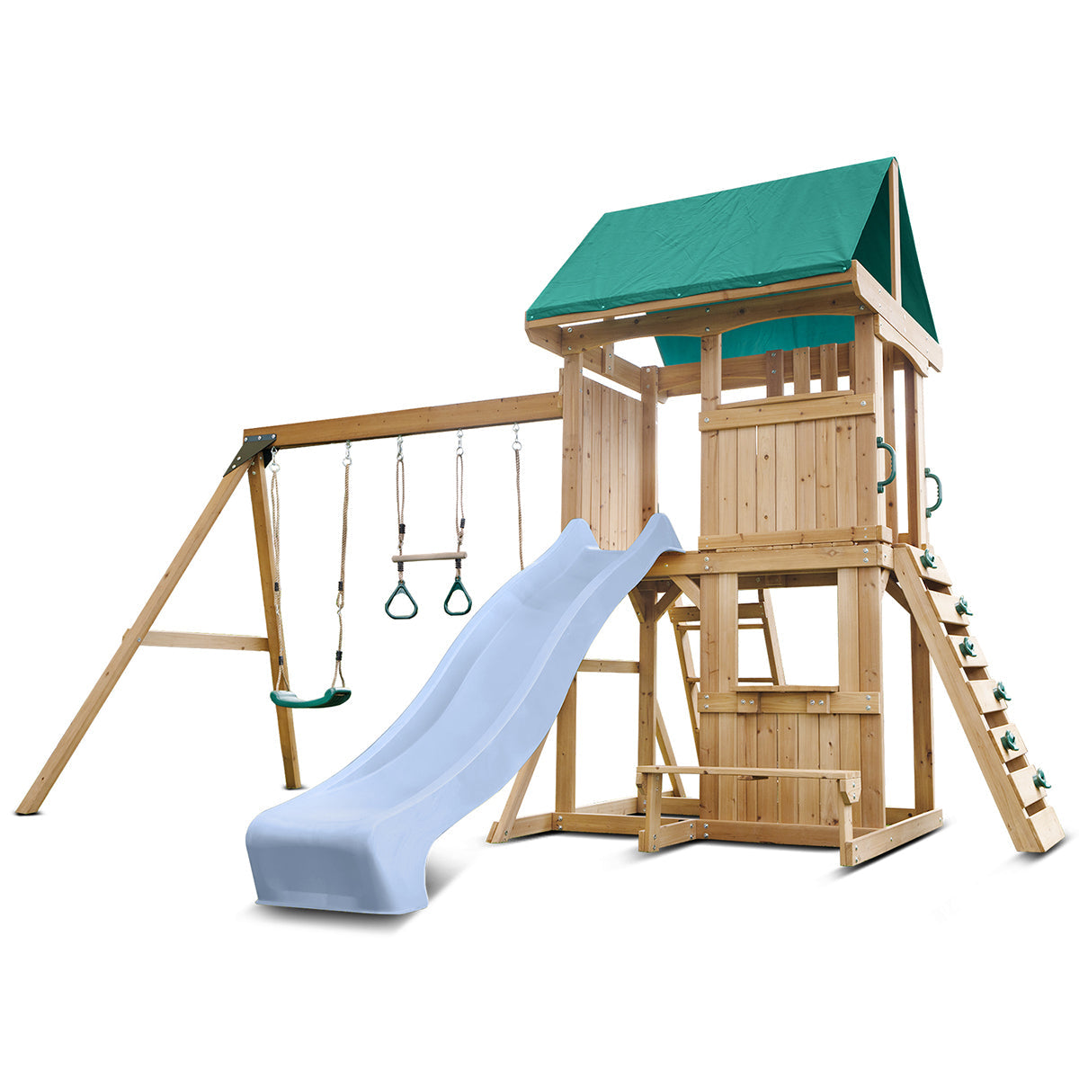 Lifespan Kids Carindale Swing Set & Play Centre with 2.2m Slide (Pastel Blue)