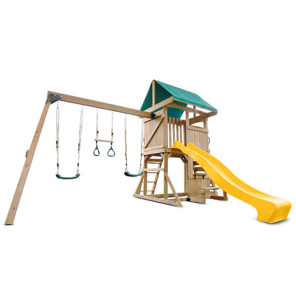 Lifespan Kids Carindale Swing Set & Play Centre with 2.2m Slide (Yellow)