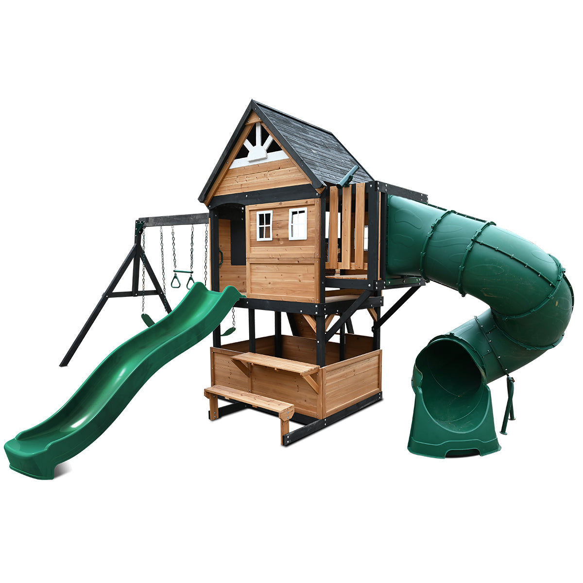 Claremont Swing Set & Play Centre with 2.2m Slide (Green) by Lifespan Kids