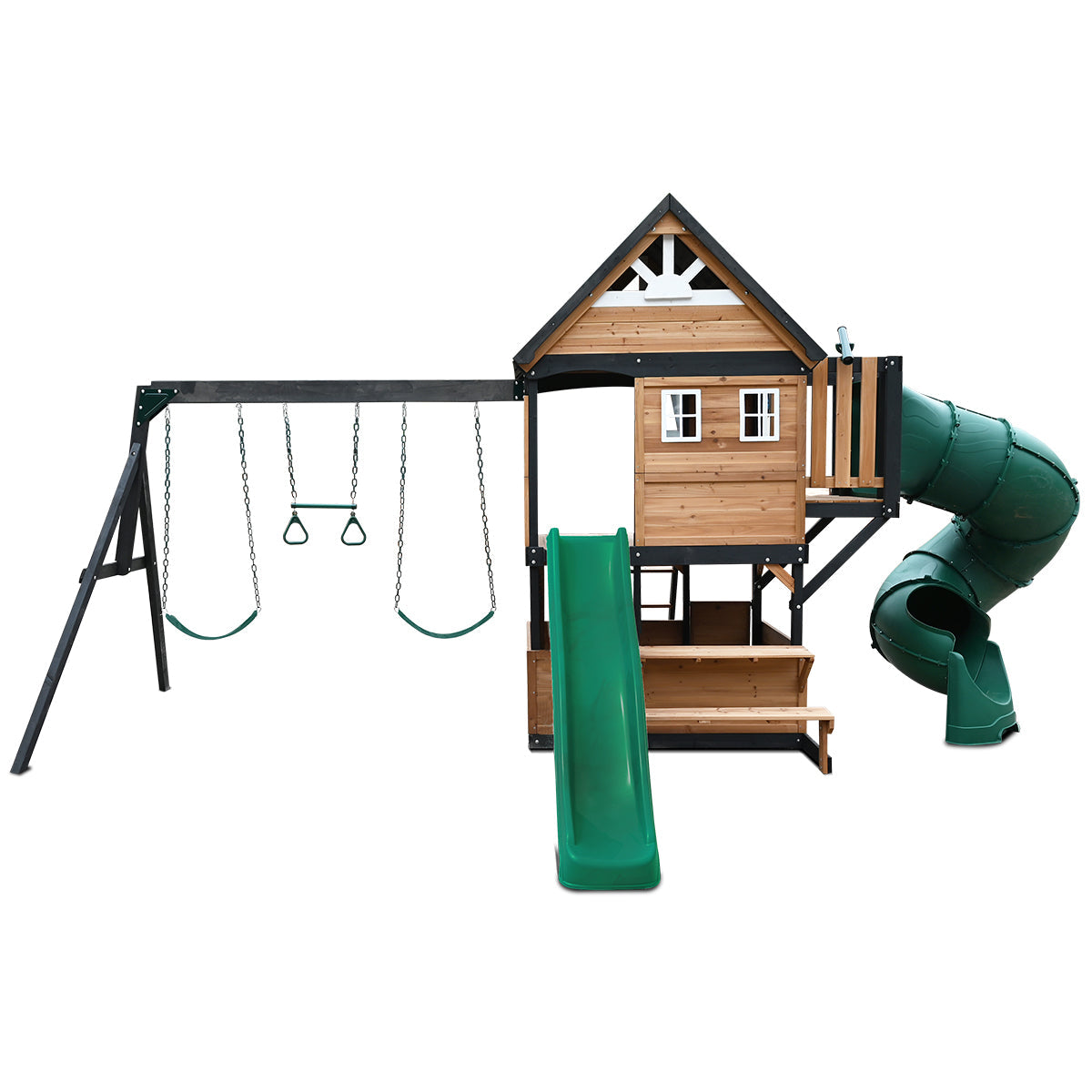Claremont Swing Set & Play Centre with 2.2m Slide (Green) by Lifespan Kids