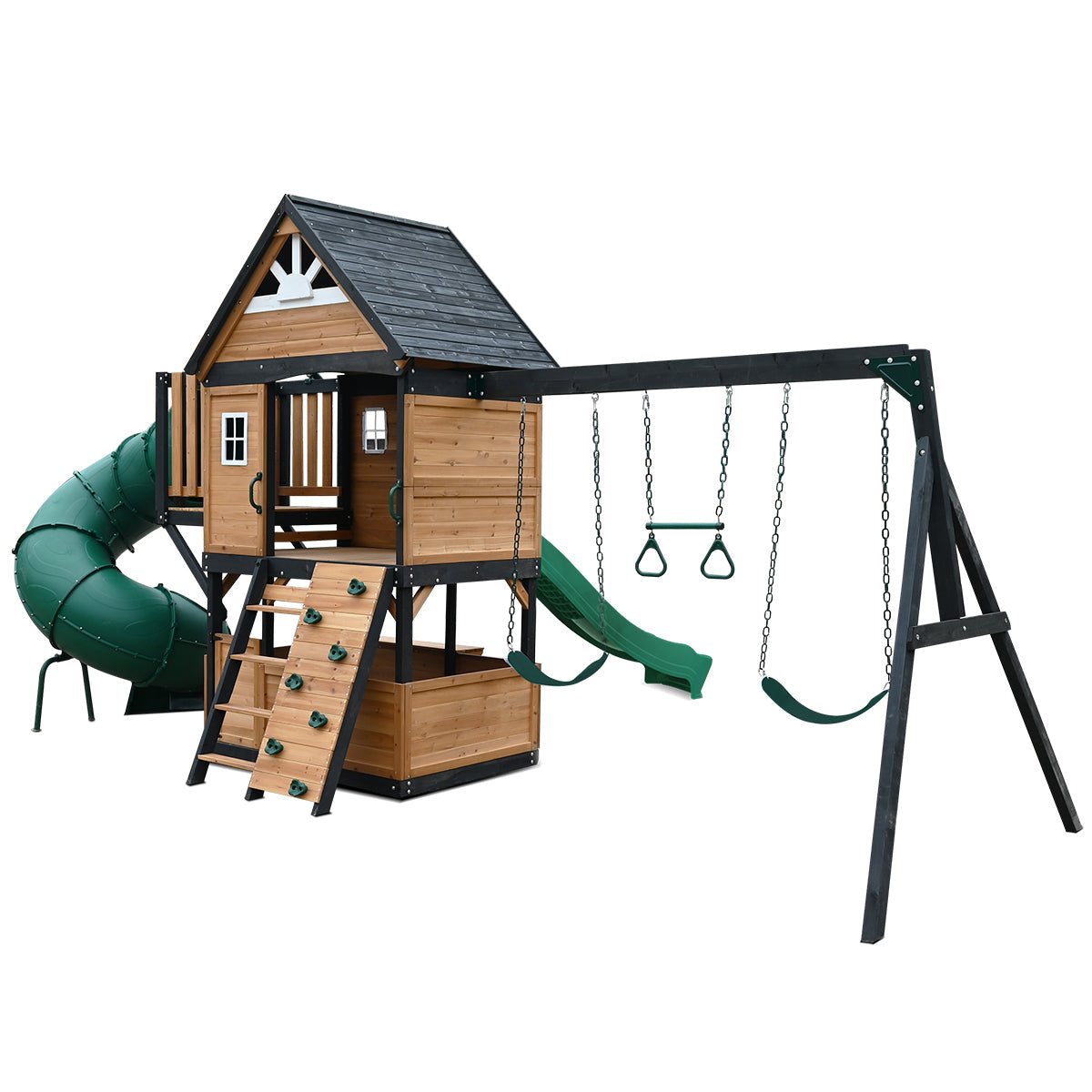 Claremont Swing Set & Play Centre with 2.2m Slide (Green) by Lifespan Kids