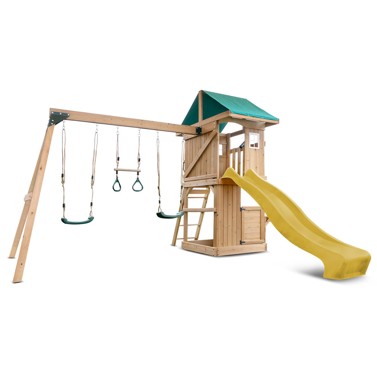 Lifespan Kids Montrose Swing Set & Play Centre with 2.2m Slide (Yellow)