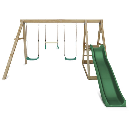 Lifespan Kids Winston Swing Set with Climb & 1.8m Slide (Green)