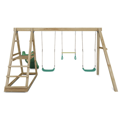 Lifespan Kids Winston Swing Set with Climb & 1.8m Slide (Green)