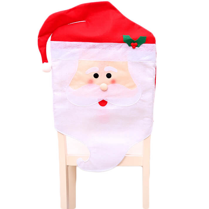 6x Christmas Cute Lady Santa Hat Chair Covers Dinner Home Décor Ornaments Gift, Mr Santa | Christmas Outlet Australia