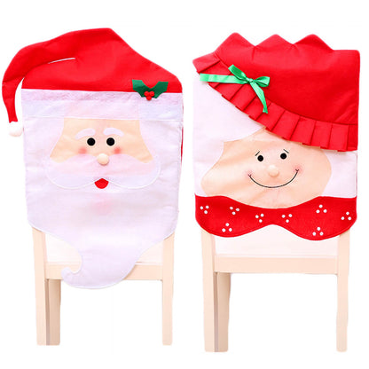 6x Christmas Cute Lady Santa Hat Chair Covers Dinner Home Décor Ornaments Gift, Mr Santa | Christmas Outlet Australia