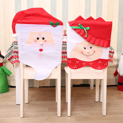 6x Christmas Cute Lady Santa Hat Chair Covers Dinner Home Décor Ornaments Gift, Mr Santa | Christmas Outlet Australia