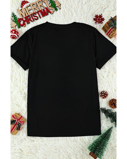 Azura Exchange Christmas Tree Pattern Graphic Tee - XL