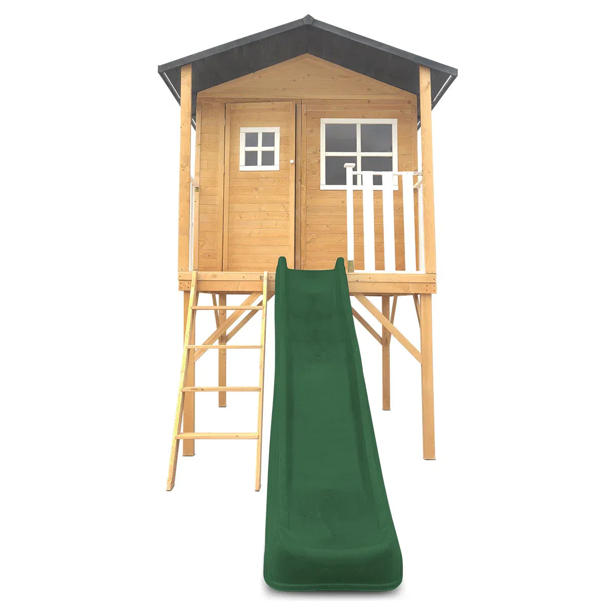 Lifespan Kids Burleigh Cubby House with 2.2m Slide (Green)