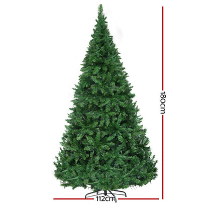 Jingle Jollys Christmas Tree 1.8m LED Xmas Tree Decorations 874 Tips