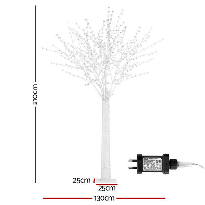 Jingle Jollys Christmas Tree 2.1m 780 LED Lights Cherry Blossom Trees Xmas Decor