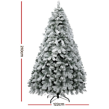 Snow Christmas Tree 2.1m Snow Flocked Xmas Tree Decorations 859 Tips by Jingle Jollys