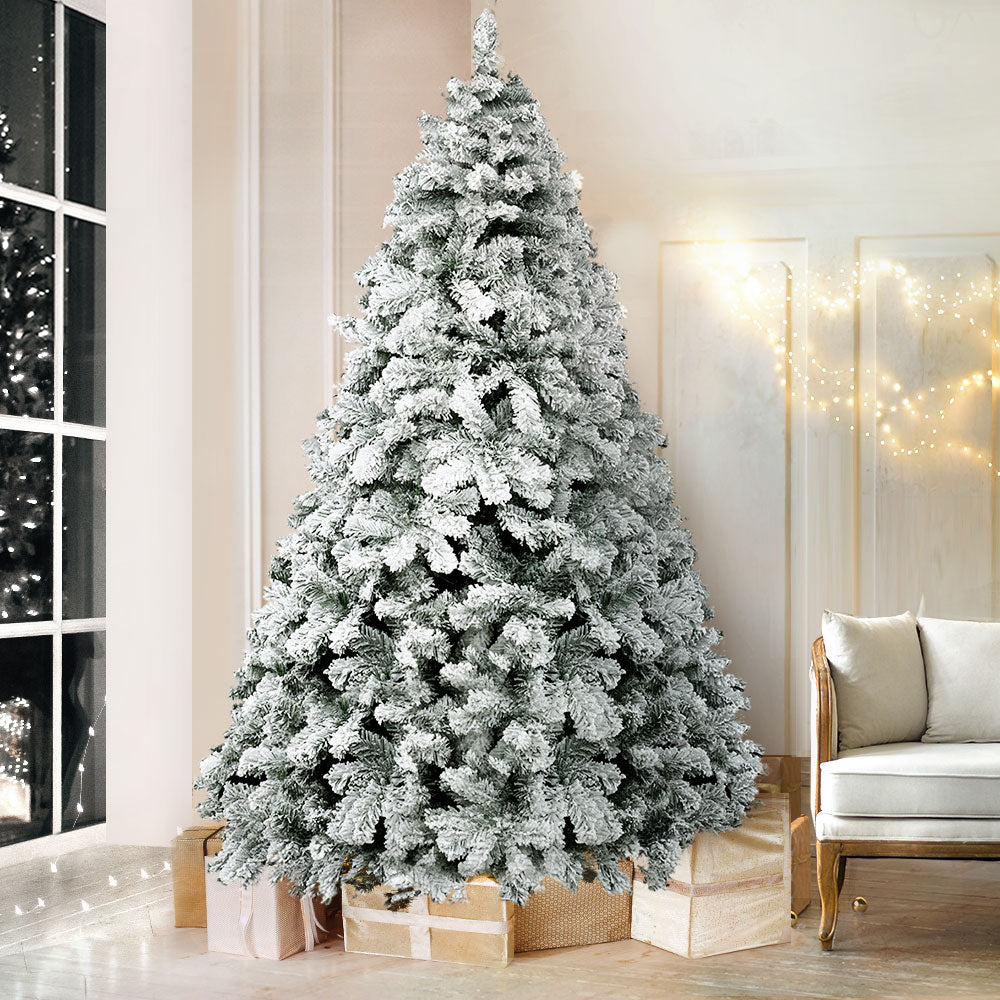 Snow Flocked Christmas Tree 2.4m Decorations 1291 Tips by Jingle Jollys