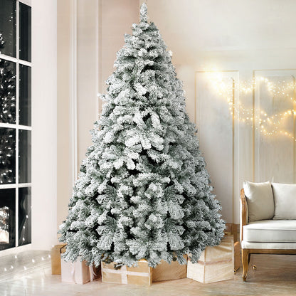 Snow Flocked Christmas Tree 2.4m Decorations 1291 Tips by Jingle Jollys