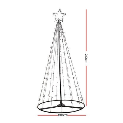 Fairy Solar Christmas Tree 2.1M Xmas Tree Decorations 8 Light Modes by Jingle Jollys