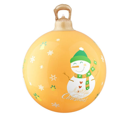 Jingle Jollys Christmas Inflatable Ball 60cm Led Illuminated Snowman Xmas Decor Gold