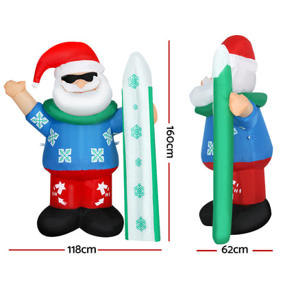 Christmas Inflatable Santa 1.6M Illuminated Decorations by Jingle Jollys