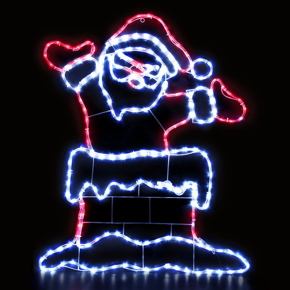 1M Christmas Lights 248 LED Santa Motif Light Decorations Jingle Jollys