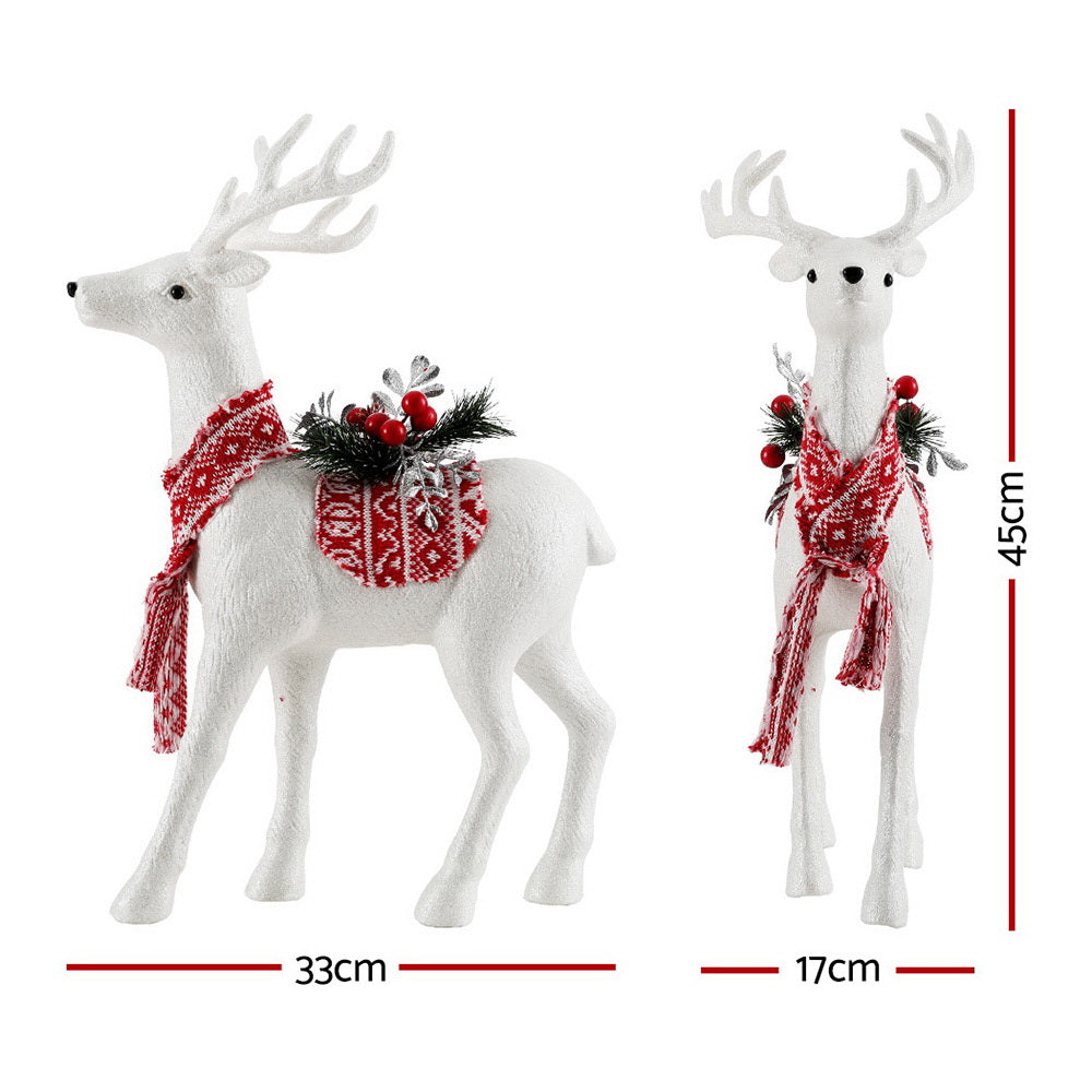 Jingle Jollys Christmas Reindeer 45cm Glitter Deer Ornaments Party Decorations