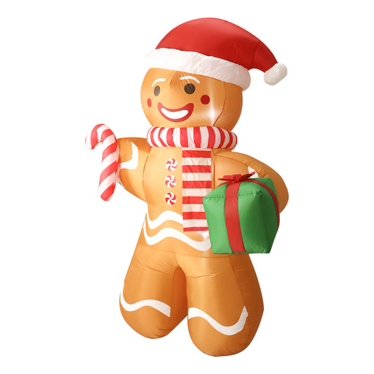 Santaco Christmas Inflatable Outdoor Gingerbread Man 2.5M-1942353655051194369