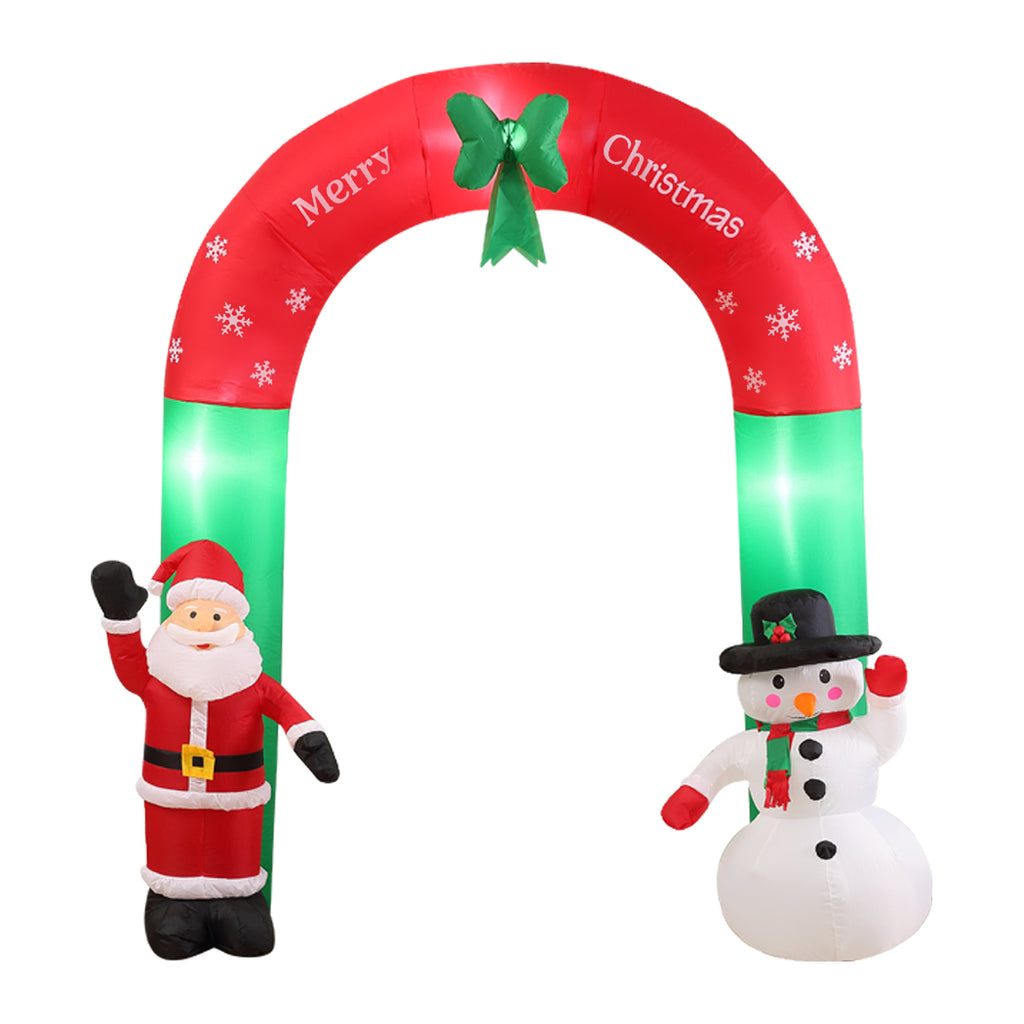 Inflatable Christmas Santa Snowman with LED Light Xmas Decoration Outdoor Type 2 - Christmas Outlet Online