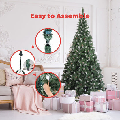 Festiss 2.4m Christmas Tree With White Snow FS-TREE-01 - Christmas Outlet Online