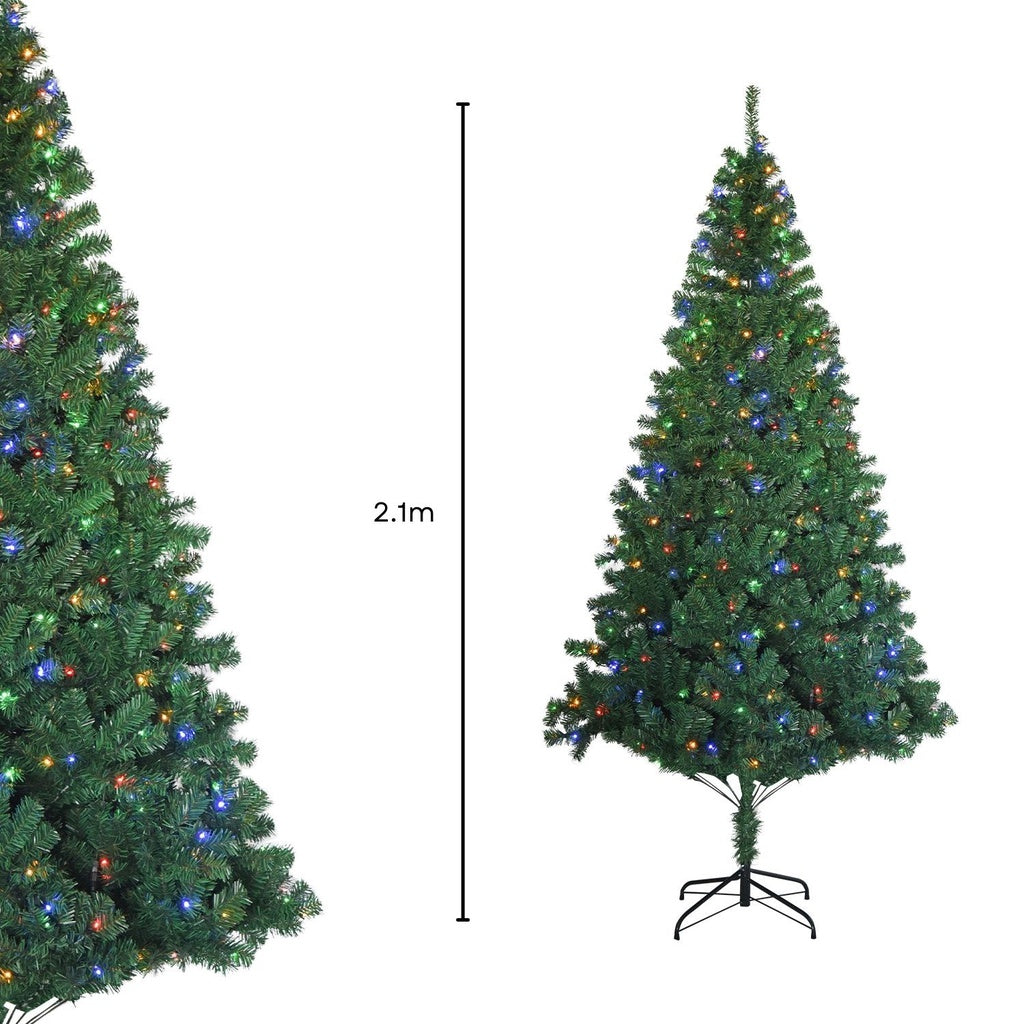 Festiss 2.1m Christmas Tree With 4 Colour LED FS-TREE-06 - Christmas Outlet Online