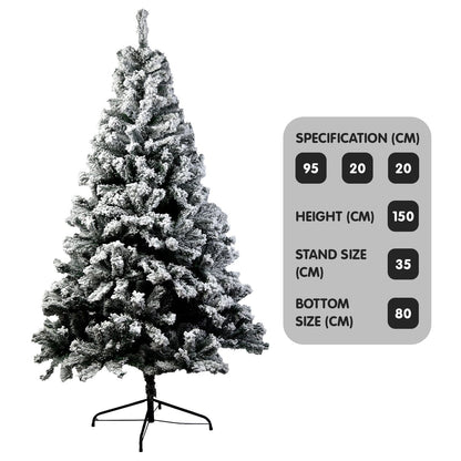 Christabelle Snow-Tipped Artificial Christmas Tree 1.5m - 550 Tips - Christmas Outlet Online