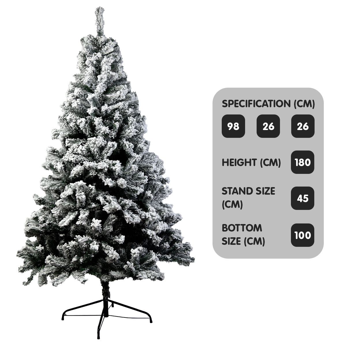 Christabelle Snow-Tipped Artificial Christmas Tree 1.8m - 850 Tips - Christmas Outlet Online