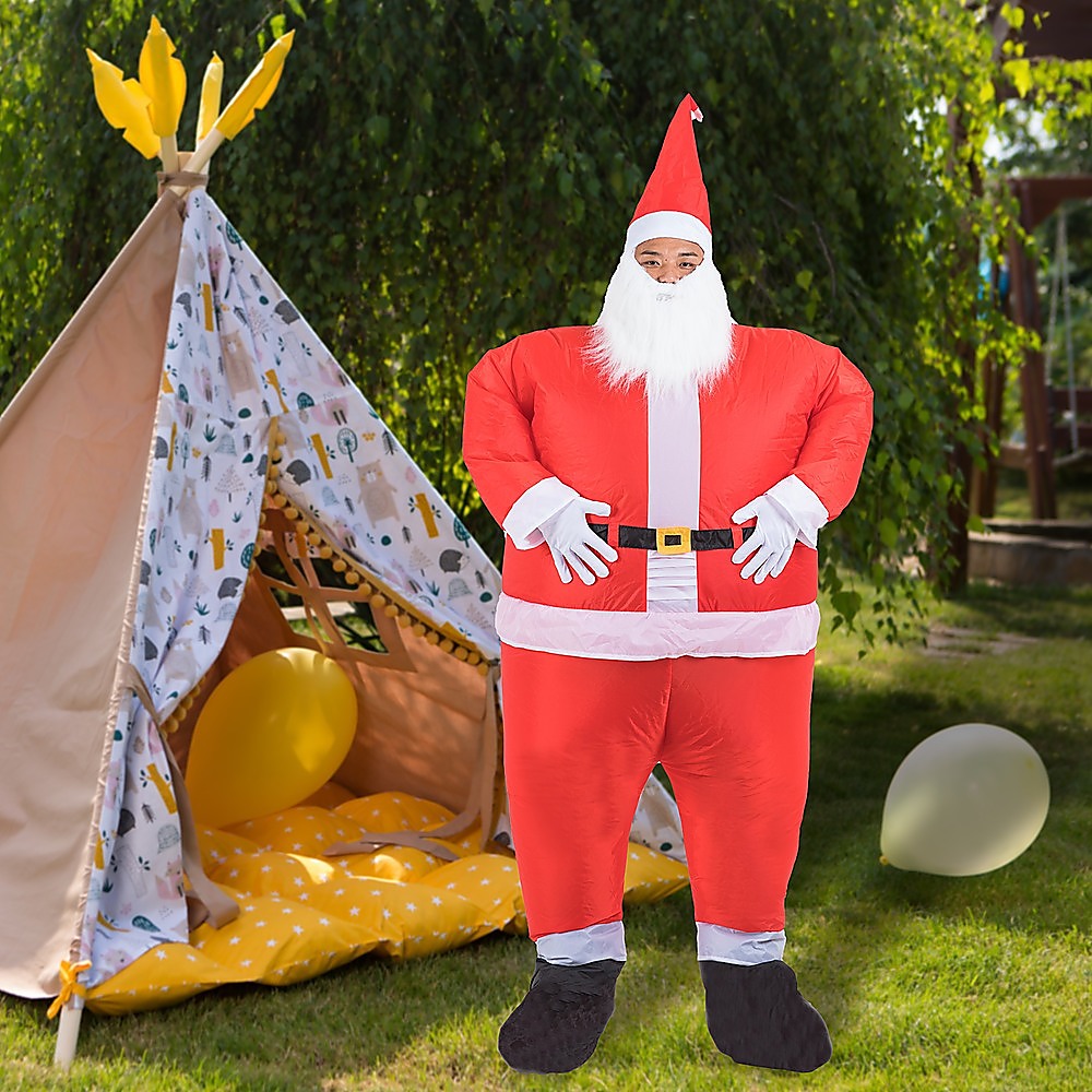 SANTA Fancy Dress Inflatable Suit -Fan Operated Costume - Christmas Outlet Online