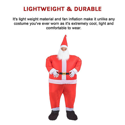 SANTA Fancy Dress Inflatable Suit -Fan Operated Costume - Christmas Outlet Online