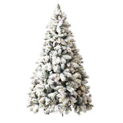 Jingle Jollys Christmas Tree 1.8M Xmas Tree with 350 LED Lights Snowy Tips - Christmas Outlet Online