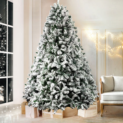 Jingle Jollys Christmas Tree 2.1M Xmas Trees Decorations Snowy 1106 Tips - Christmas Outlet Online