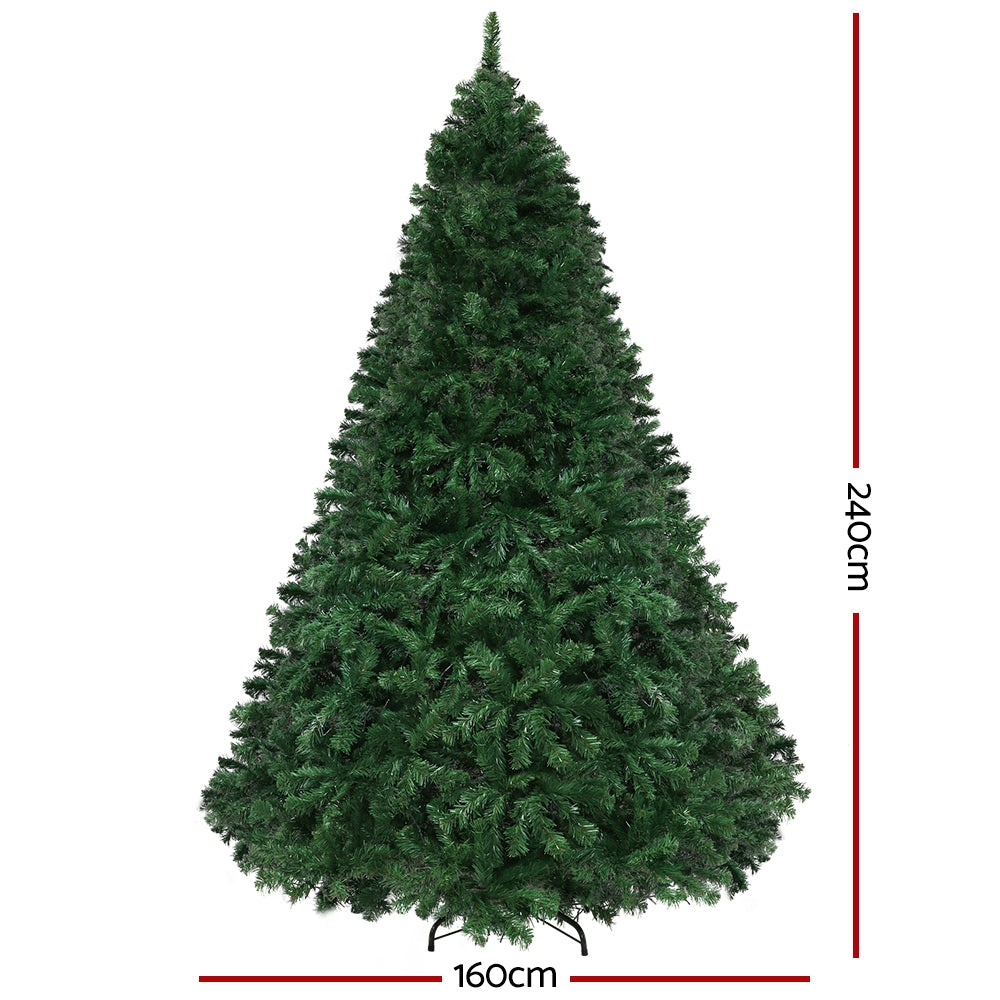 Jingle Jollys Christmas Tree 2.4M Xmas Tree with 3190 LED Lights Multi Colour - Christmas Outlet Online