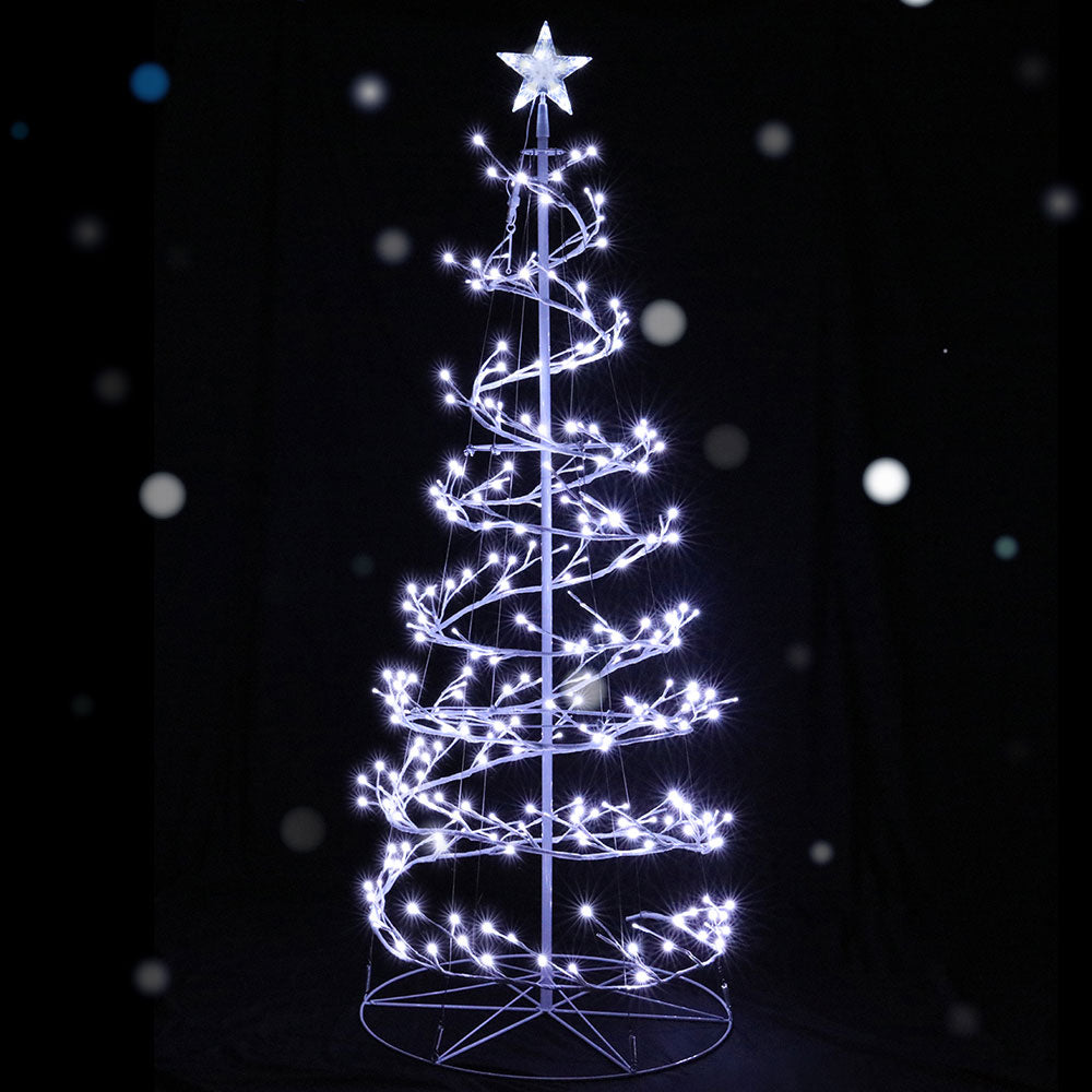 Jingle Jollys Christmas Tree 1.8M 6FT LED Xmas Decoration Cold White Lights - Christmas Outlet Online