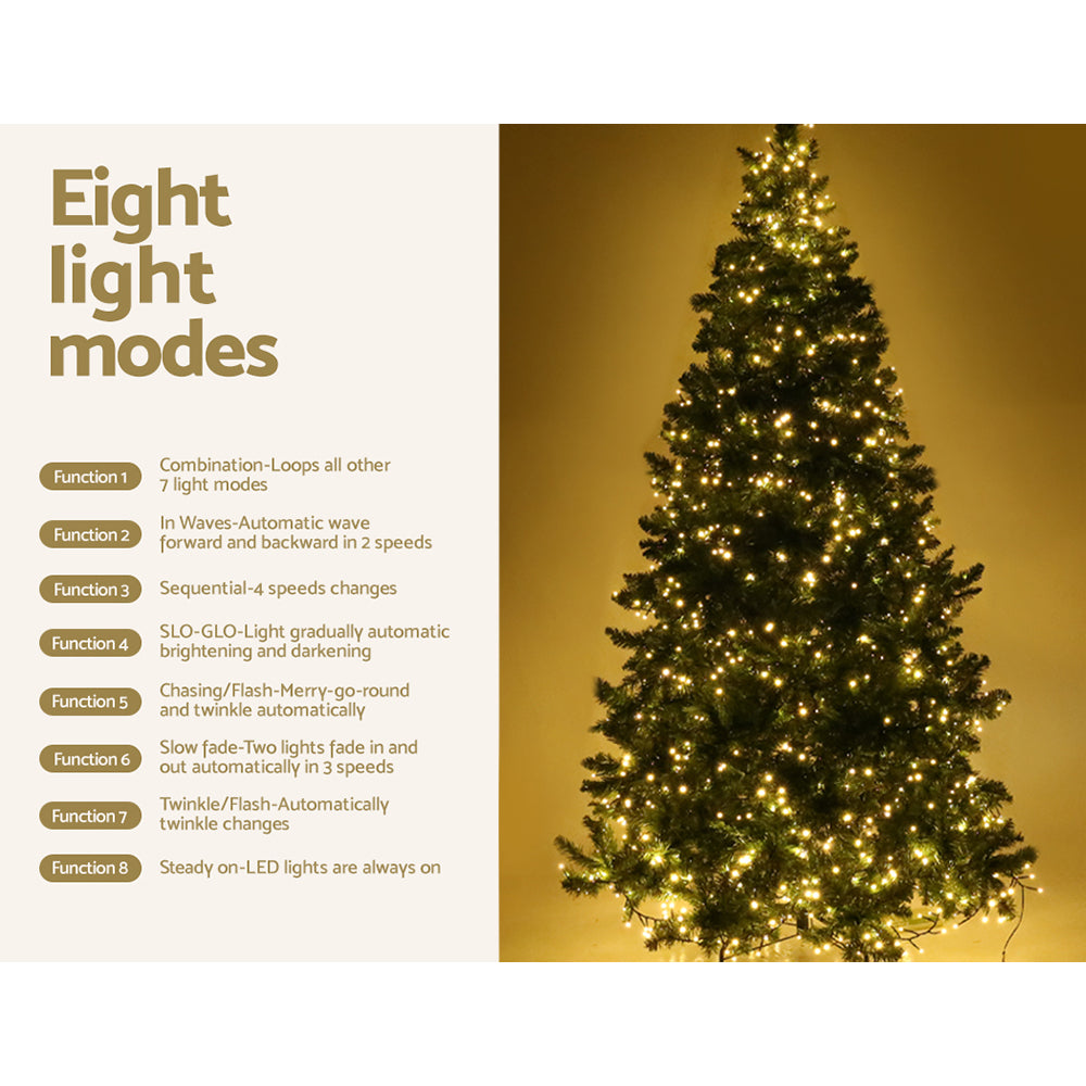 Jingle Jollys Christmas Tree 1.8M With 874 LED Lights Warm White Green - Christmas Outlet Online