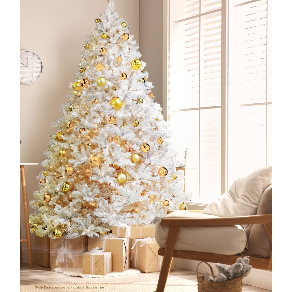 Jingle Jollys Christmas Tree 2.1M Xmas Trees Decorations White 1000 Tips - Christmas Outlet Online